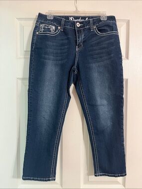 new directions Dark Indigo Cropped Stretch Jeans